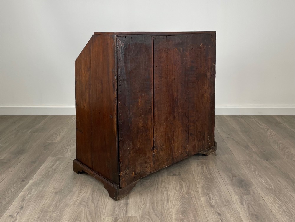 Antique 18th Century Heavily Carved Bureau In Oak View VII