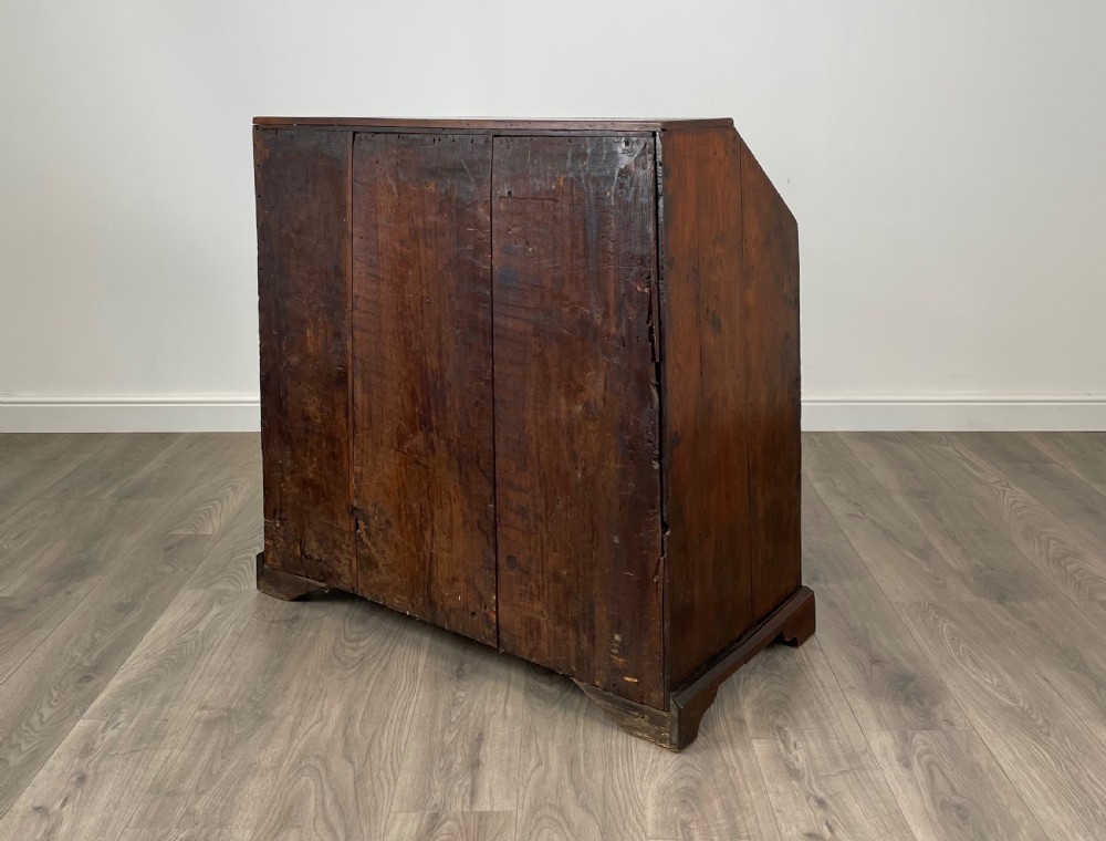Antique 18th Century Heavily Carved Bureau In Oak View IX