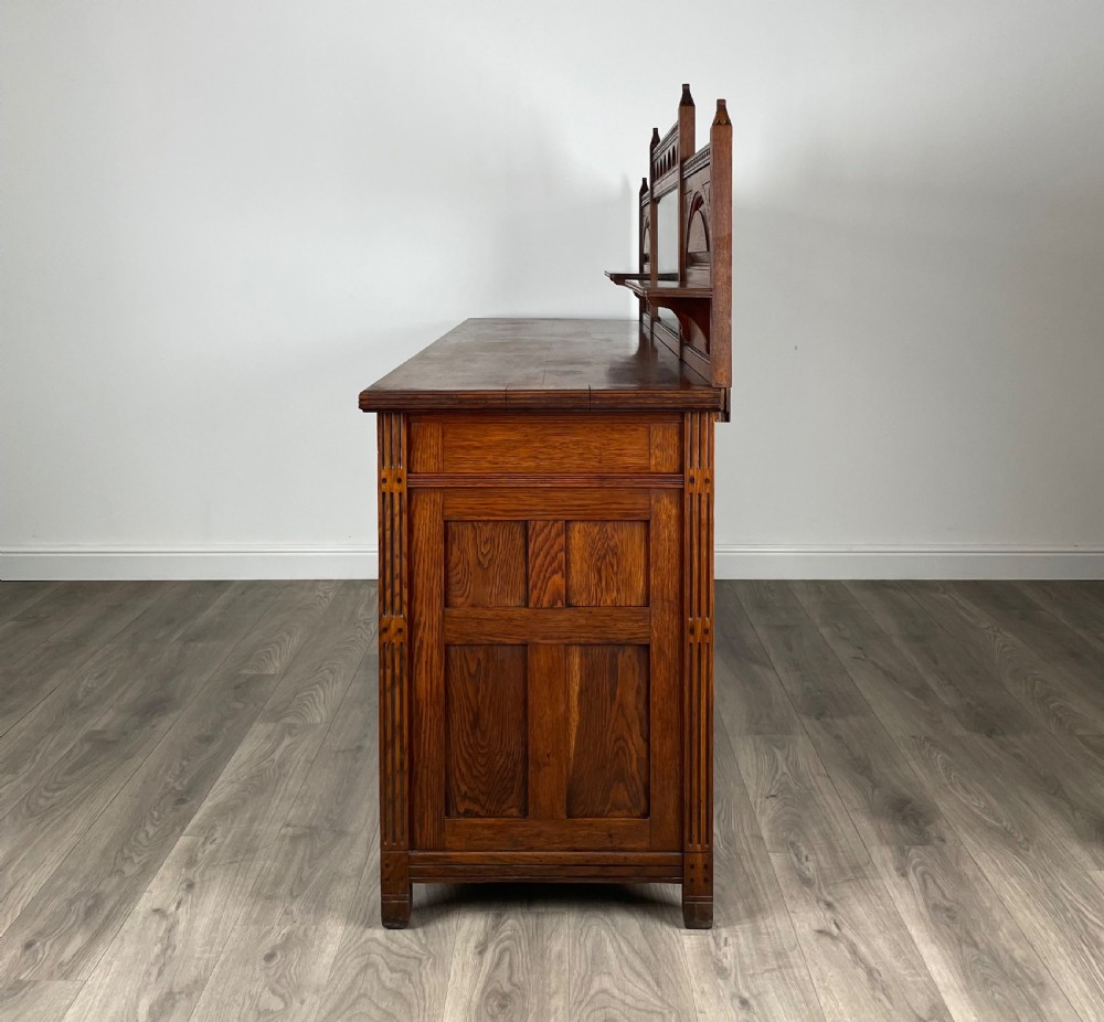 Antique 20th Century Sideboard In Oak View VI