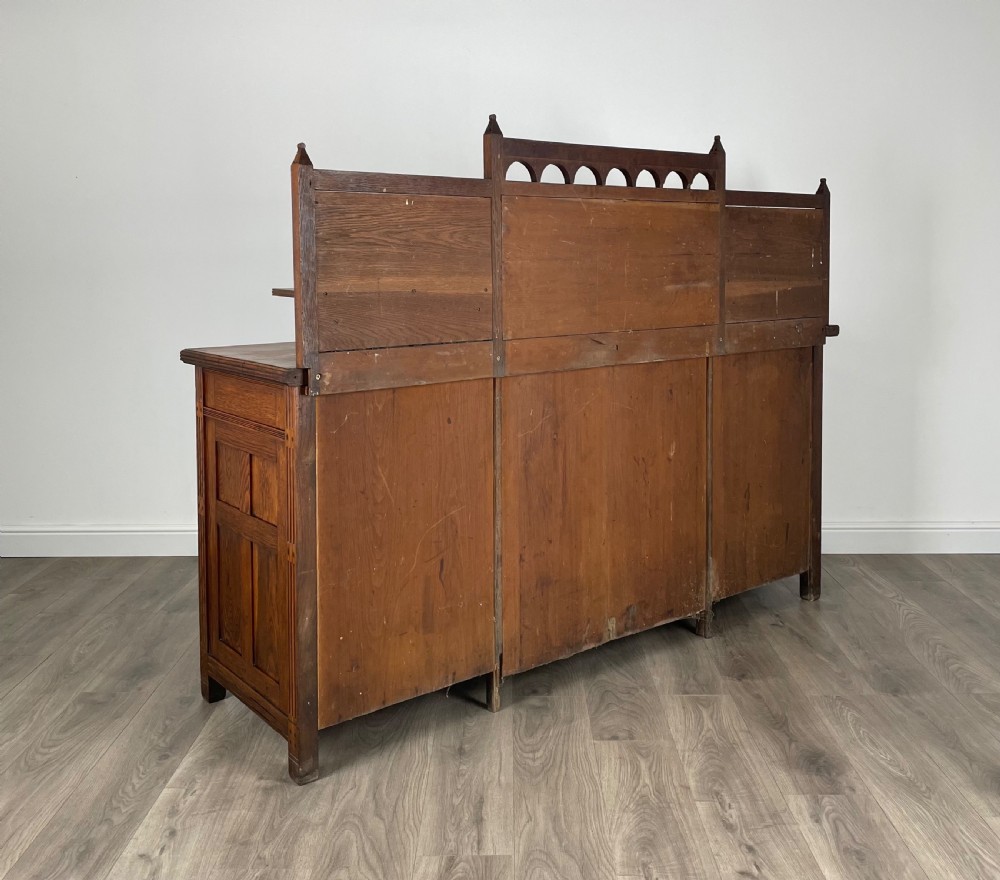 Antique 20th Century Sideboard In Oak View VII
