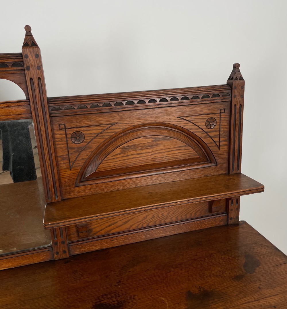 Antique 20th Century Sideboard In Oak View XIV