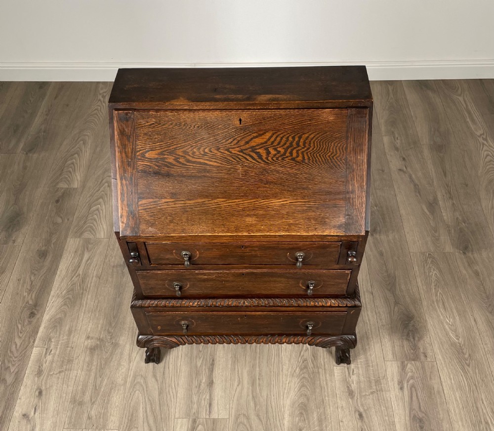 Antique 20th Century Bureau In Oak View XII