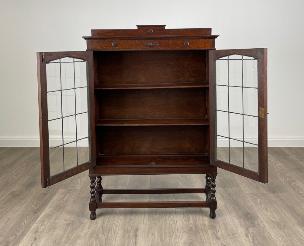 Antique 20th Century Display Cabinet In Oak View II