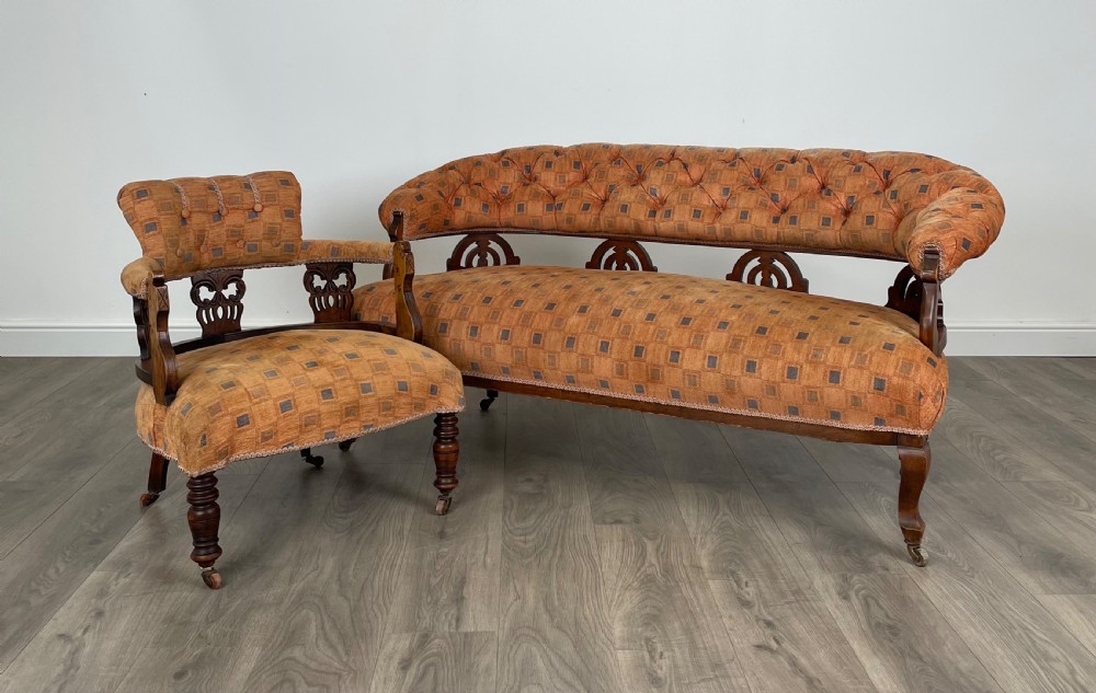 Antique 19th Century Settee In Mahogany View XII