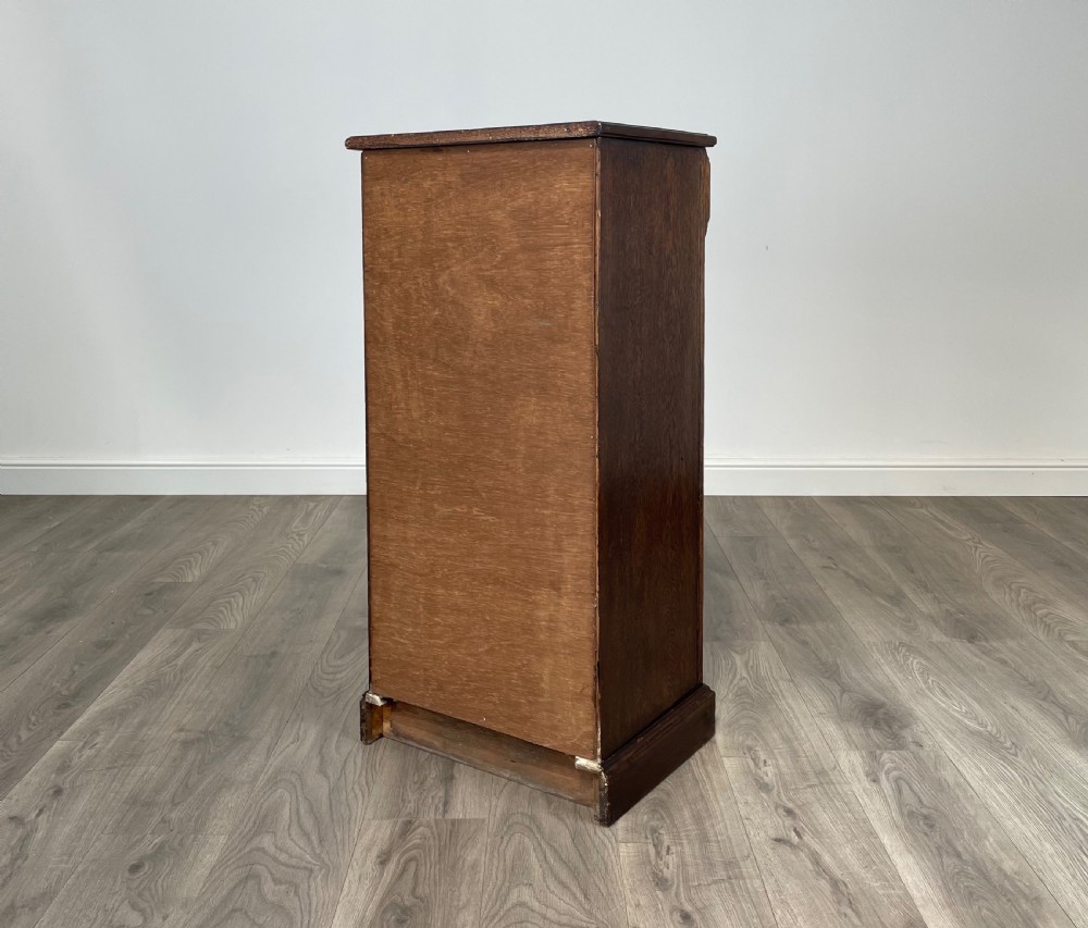 Antique Edwardian Wellington Chest Of Drawers In Oak View IX