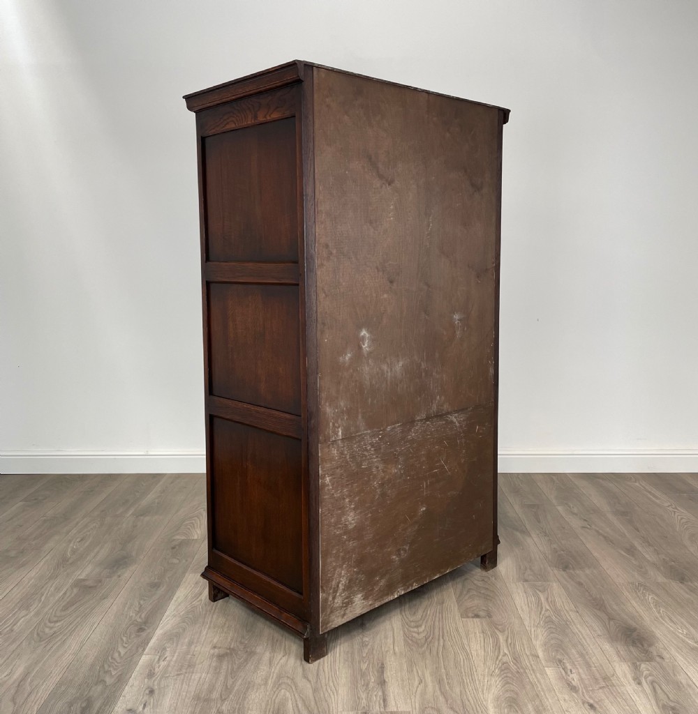 Antique Edwardian Wardrobe In Solid Oak View V