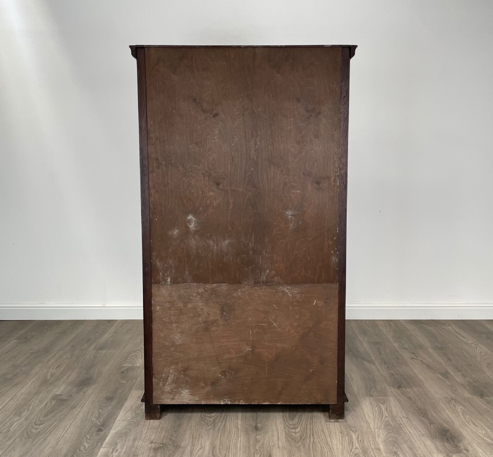 Antique Edwardian Wardrobe In Solid Oak View VI