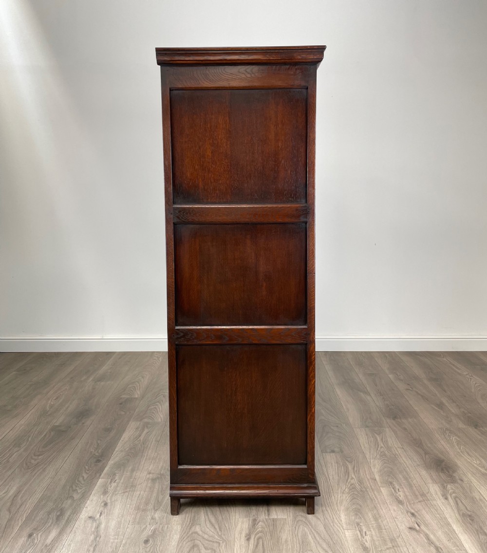 Antique Edwardian Wardrobe In Solid Oak View VIII