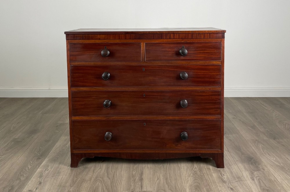 Antique Georgian Chest Of Drawers In Mahogany View IX