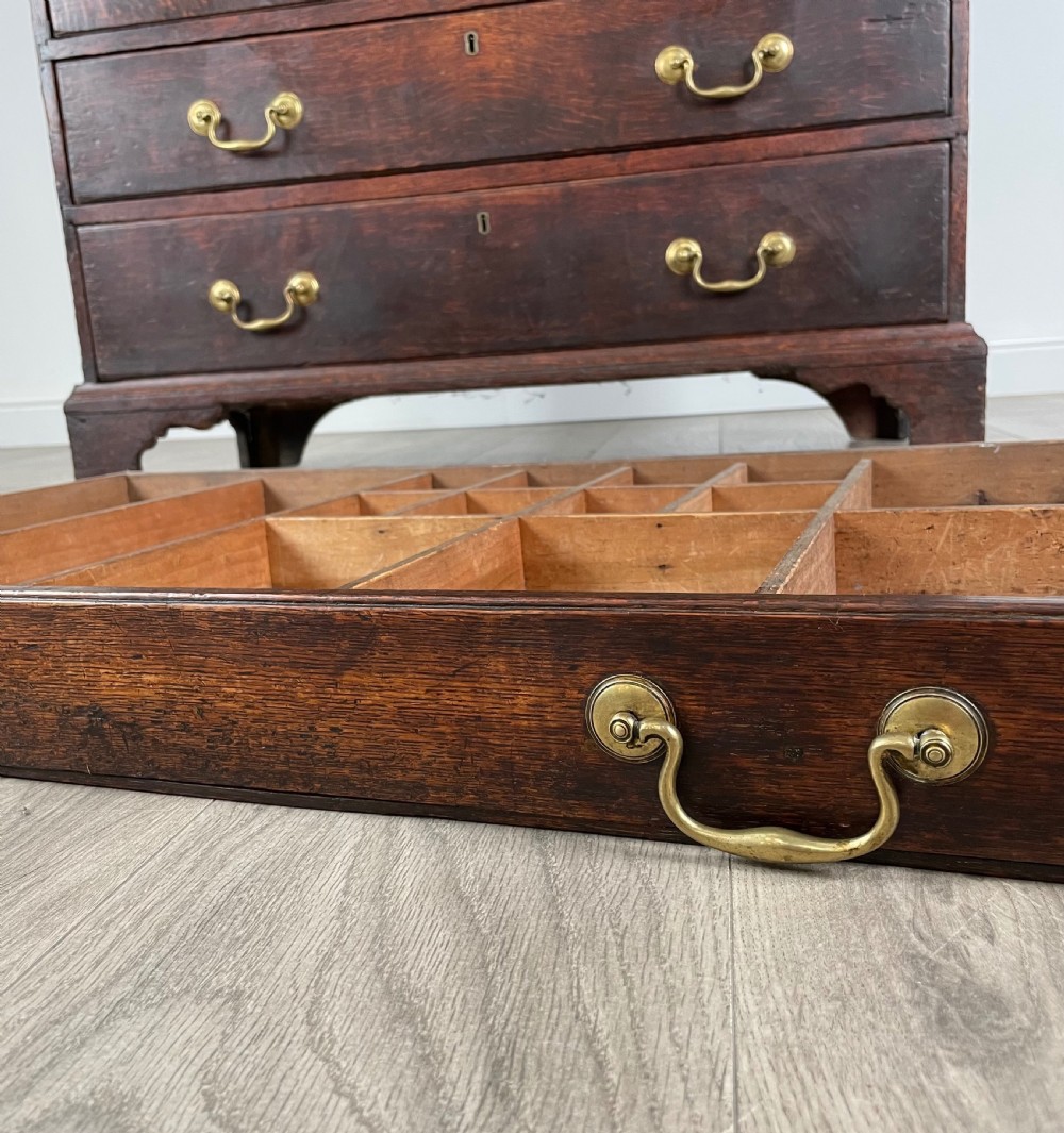 Antique Quality Georgian Bureau Bookcase In Oak View IV