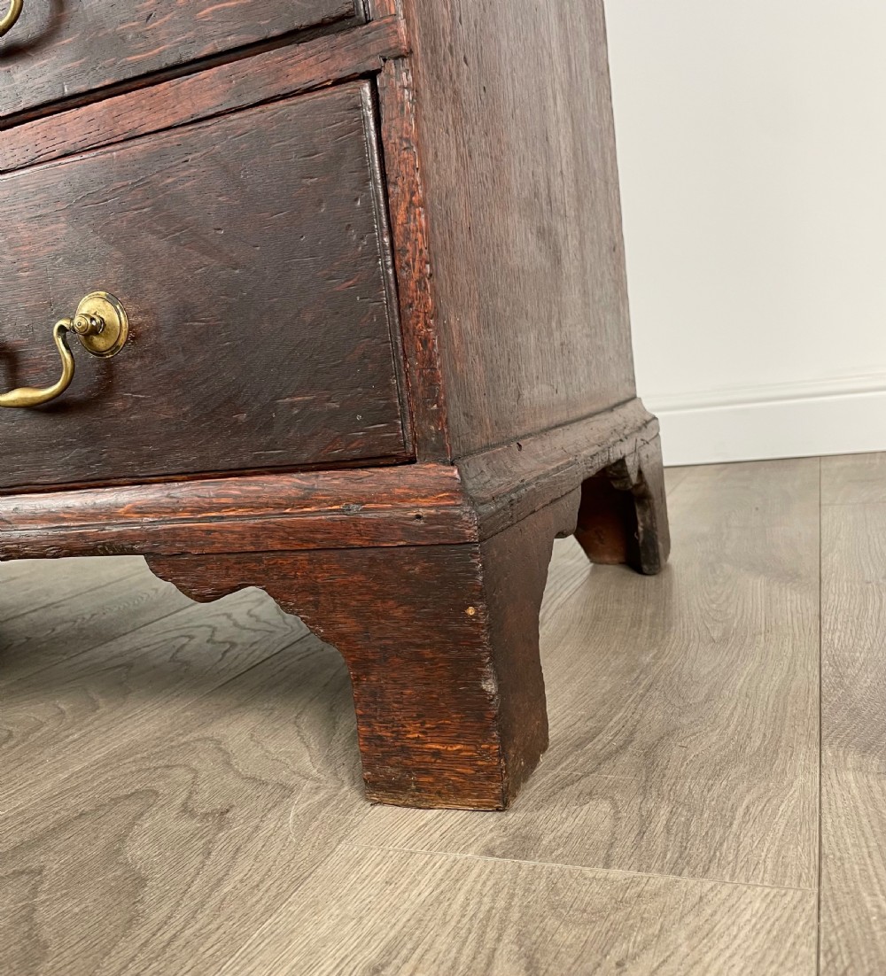 Antique Quality Georgian Bureau Bookcase In Oak View XVII