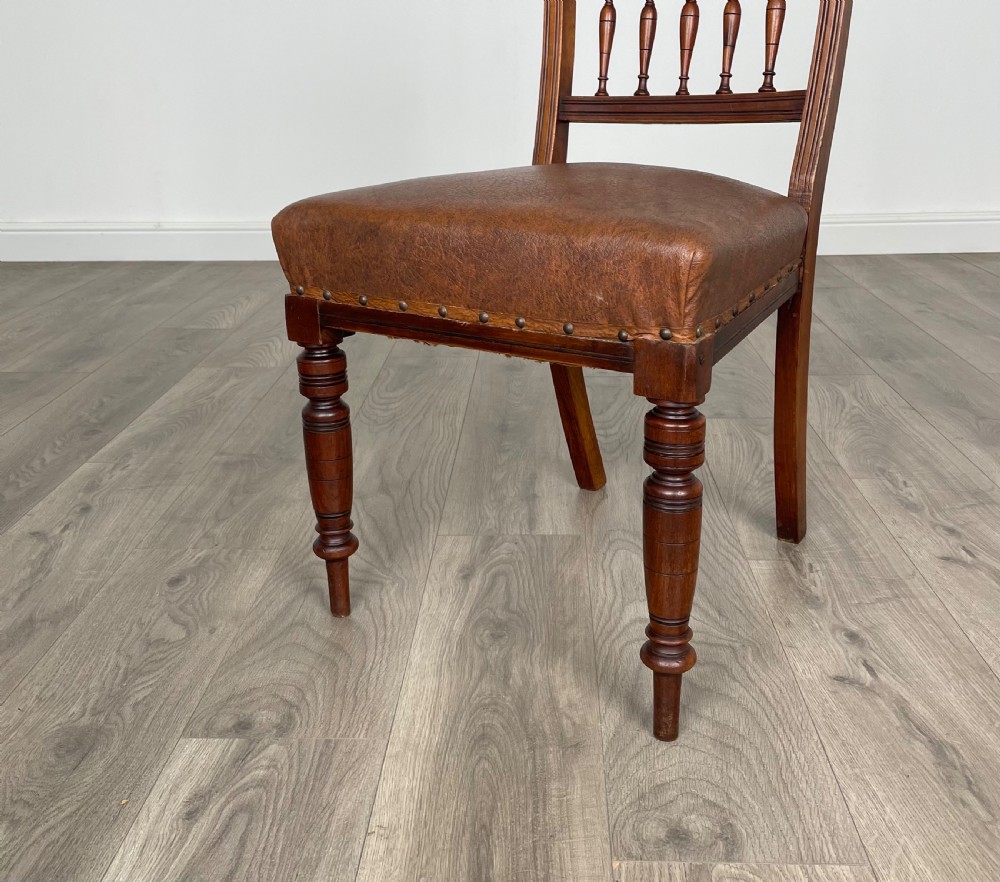 Antique Edwardian Set Of 6 Dining Chairs In Walnut View X