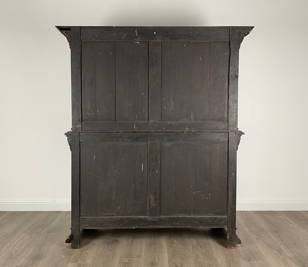 Antique Late 19th Century Heavily Carved Cupboard In Oak View VI