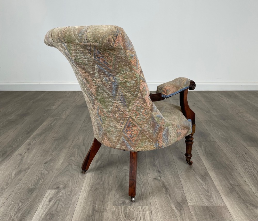 Antique 19th Century Armchair In Rosewood View V