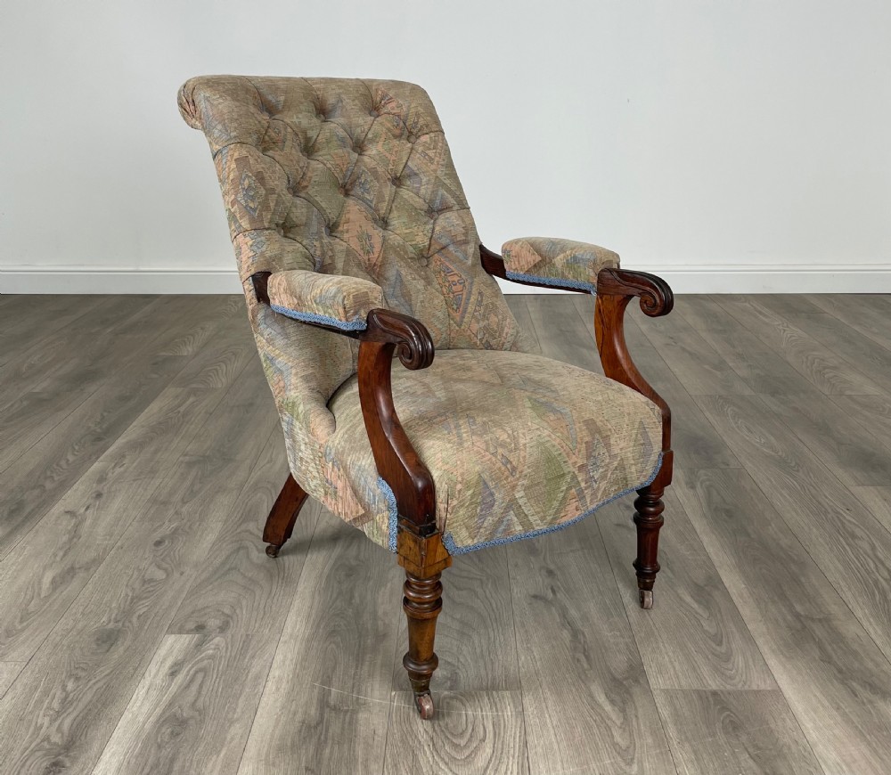 Antique 19th Century Armchair In Rosewood View VII