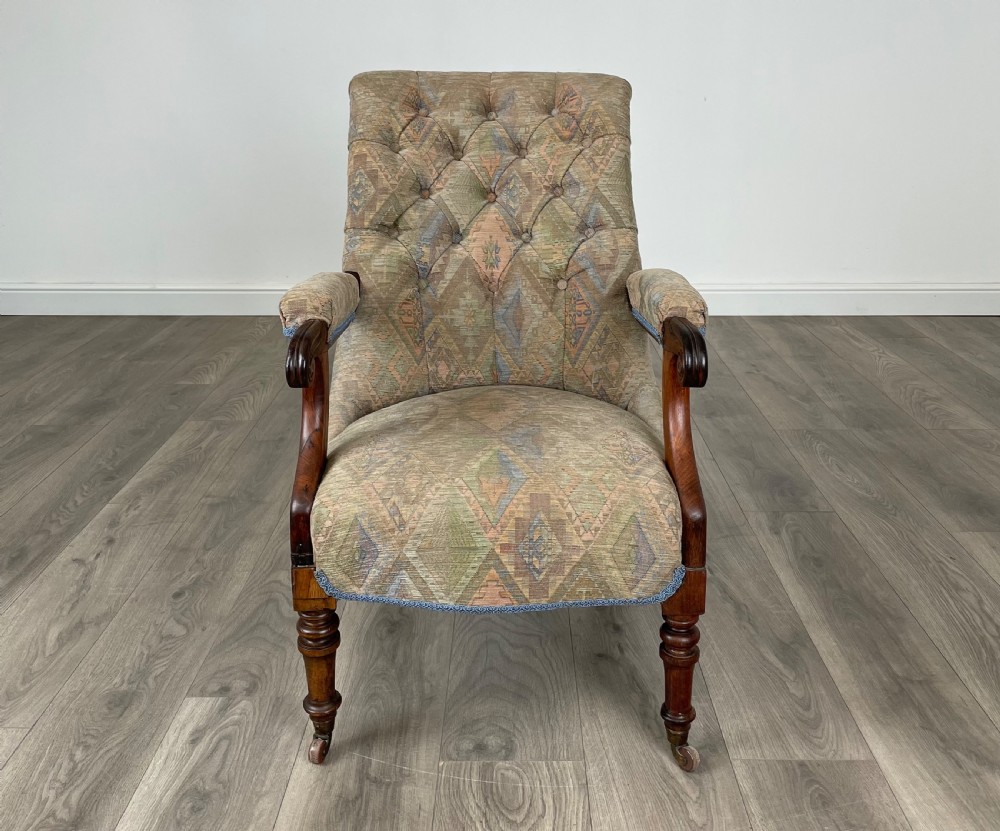 Antique 19th Century Armchair In Rosewood View VIII
