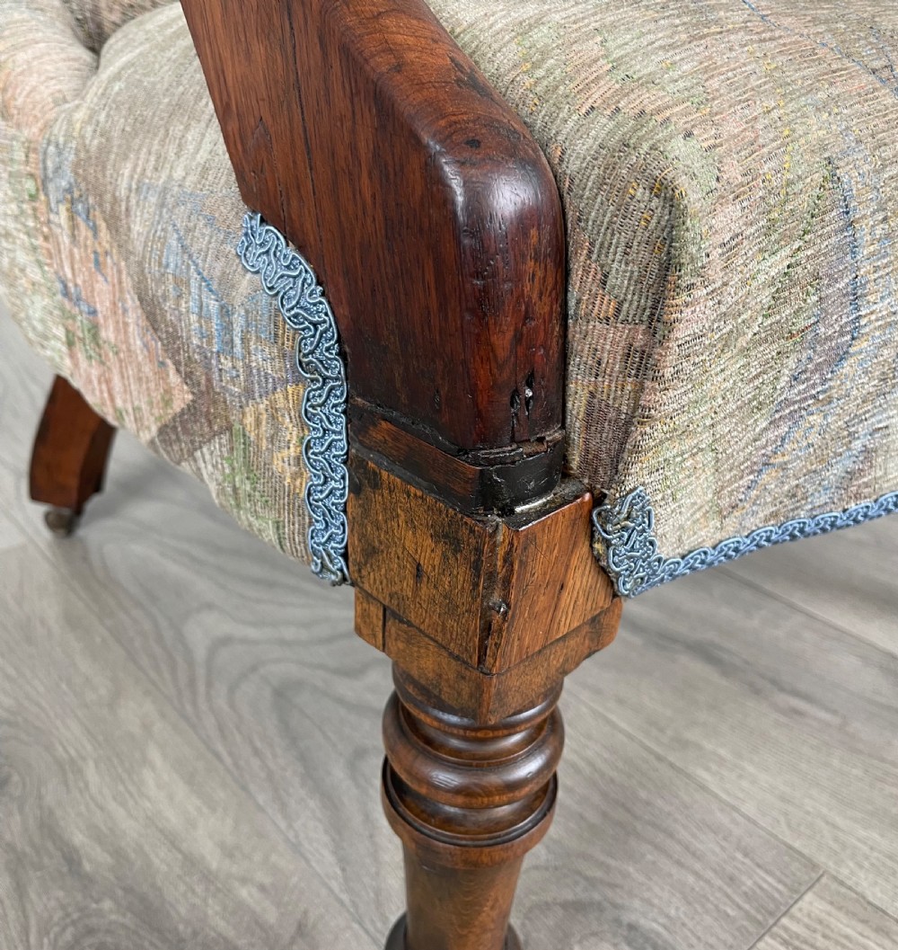 Antique 19th Century Armchair In Rosewood View XIII
