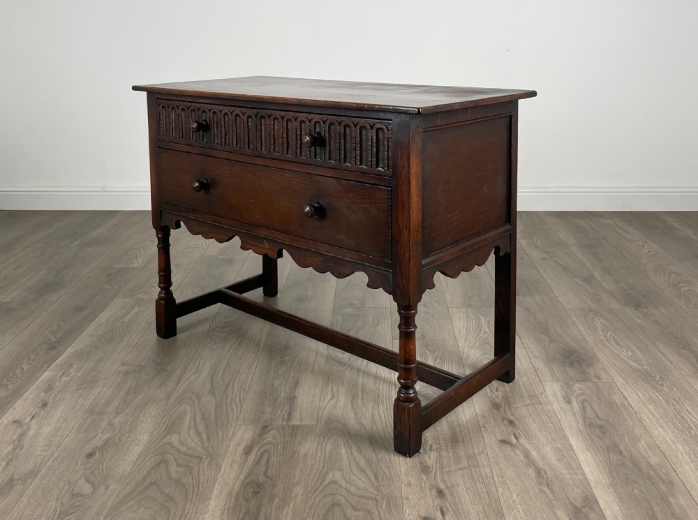 Antique 20th Century Sideboard In Oak View II