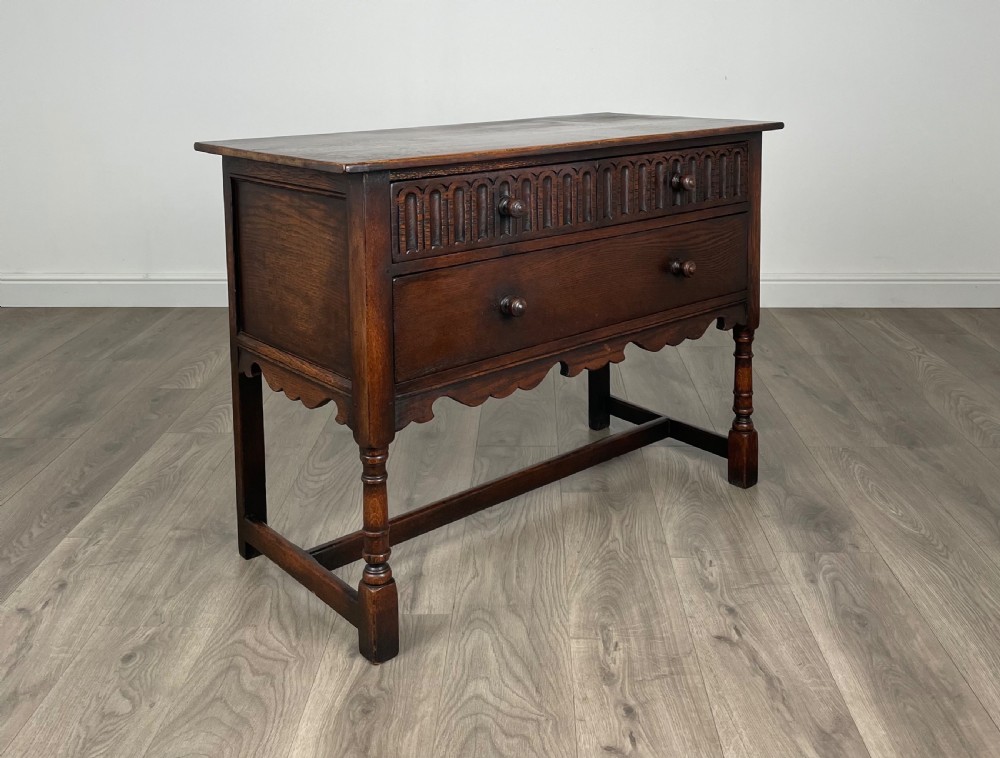 Antique 20th Century Sideboard In Oak View VIII
