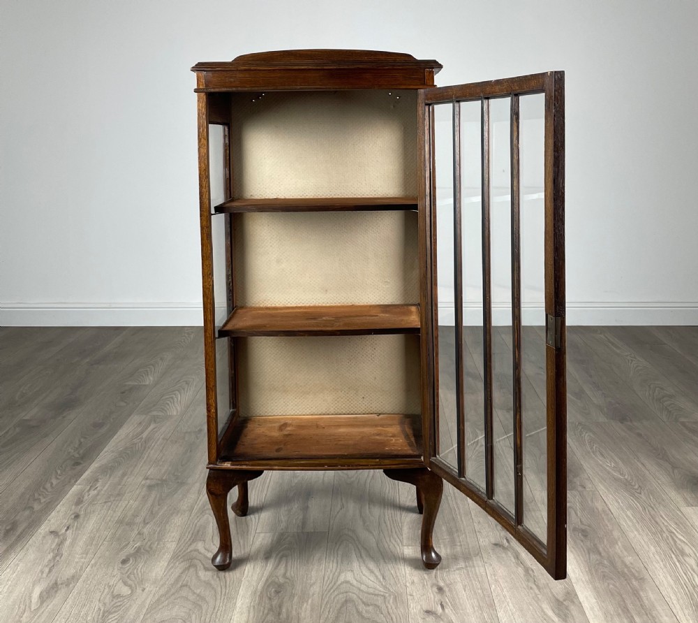 Antique 20th Century Display Cabinet In Oak View II