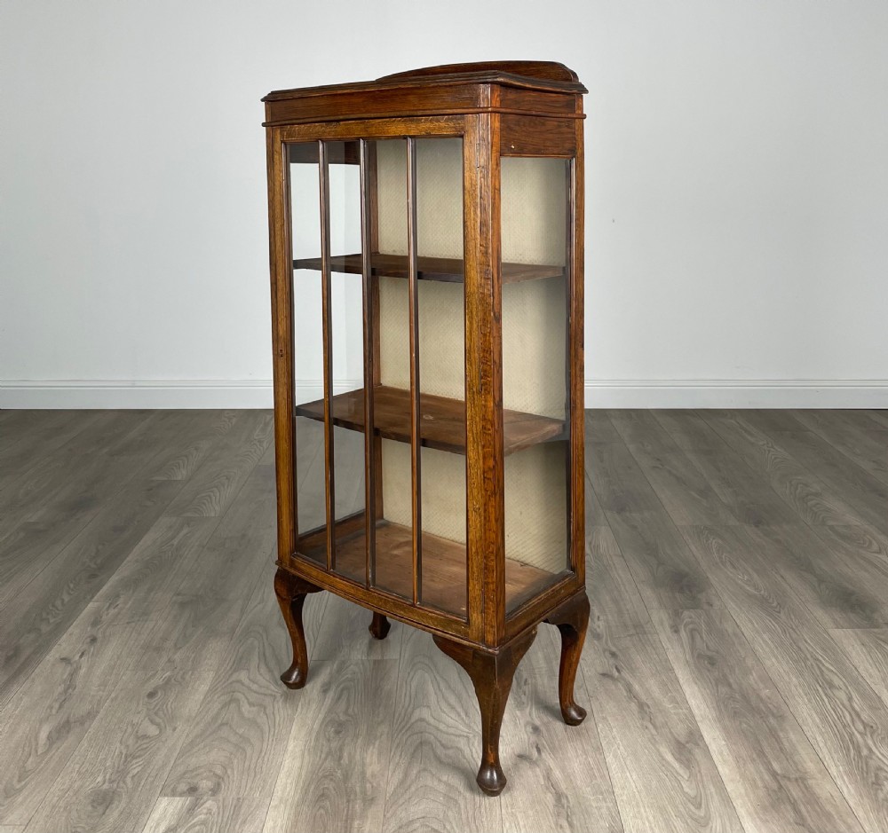 Antique 20th Century Display Cabinet In Oak View III