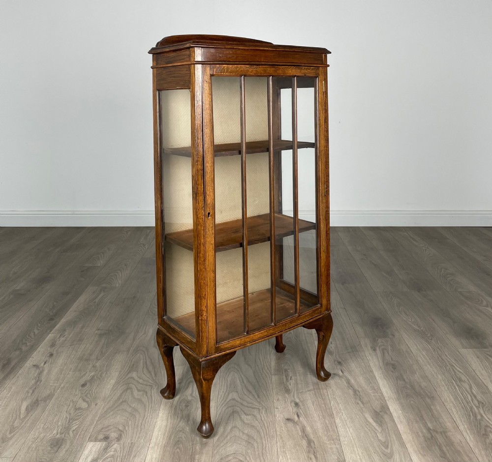 Antique 20th Century Display Cabinet In Oak View IX