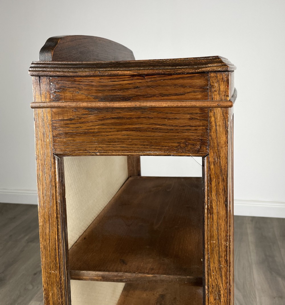 Antique 20th Century Display Cabinet In Oak View XIII