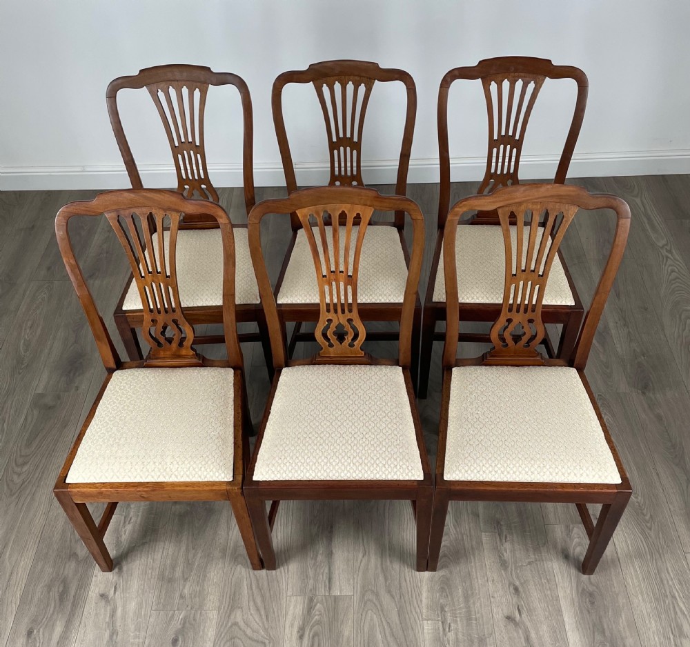 Antique 19th Century Set Of 6 Dining Chairs In Mahogany View VIII
