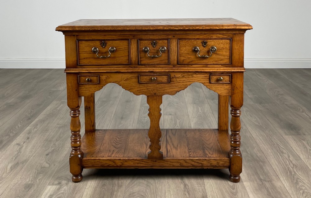 Antique 20th Century Console Table In Oak