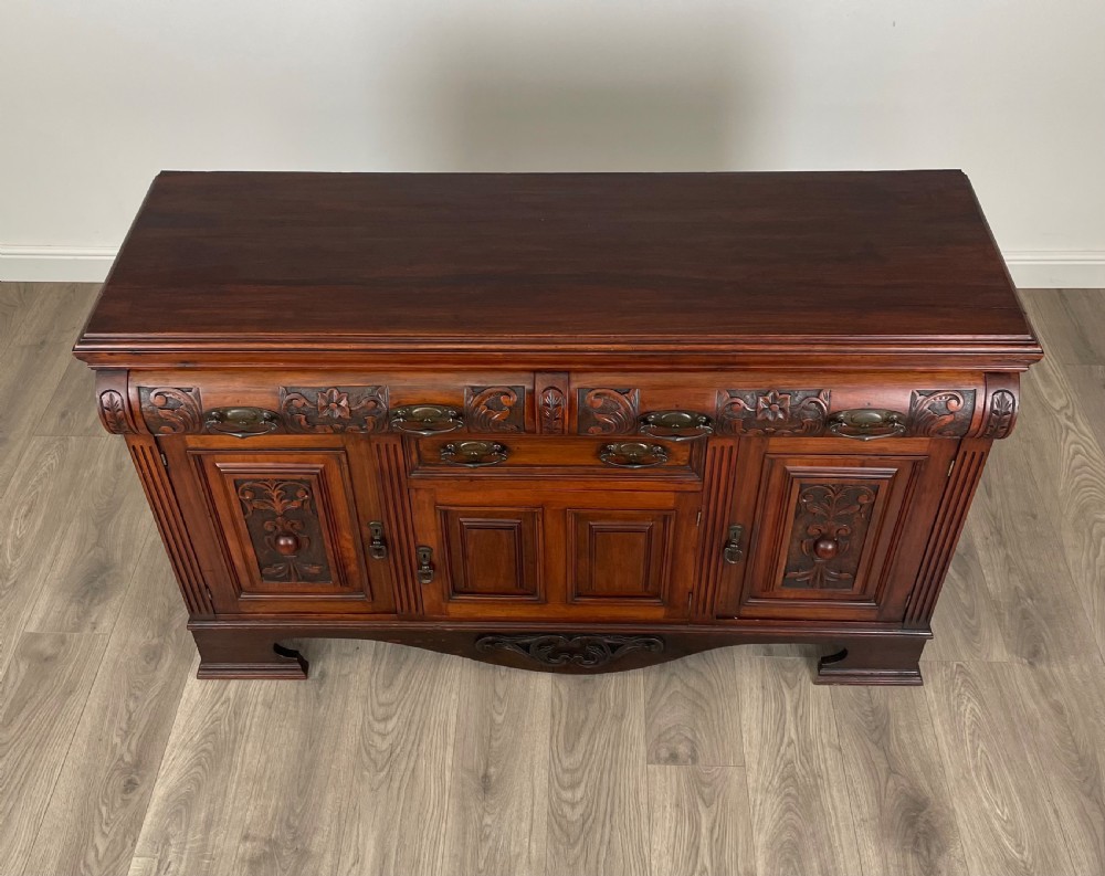 Antique 20th Century Art Nouveau Style Sideboard In Walnut View X