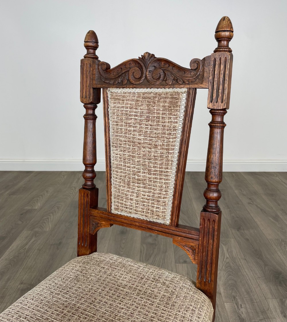 Antique 20th Century Set Of 6 Oak Dining Chairs View III