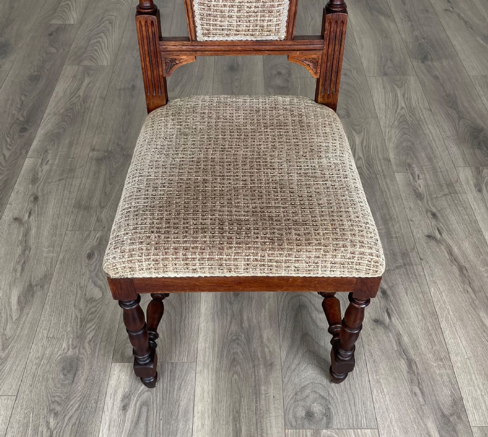 Antique 20th Century Set Of 6 Oak Dining Chairs View VI