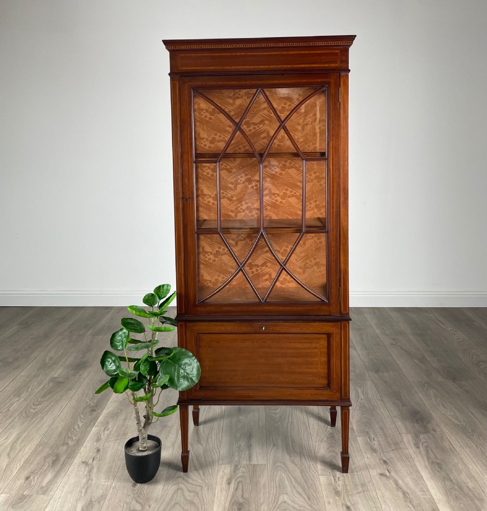 Antique 19th Century Display Cabinet In Mahogany