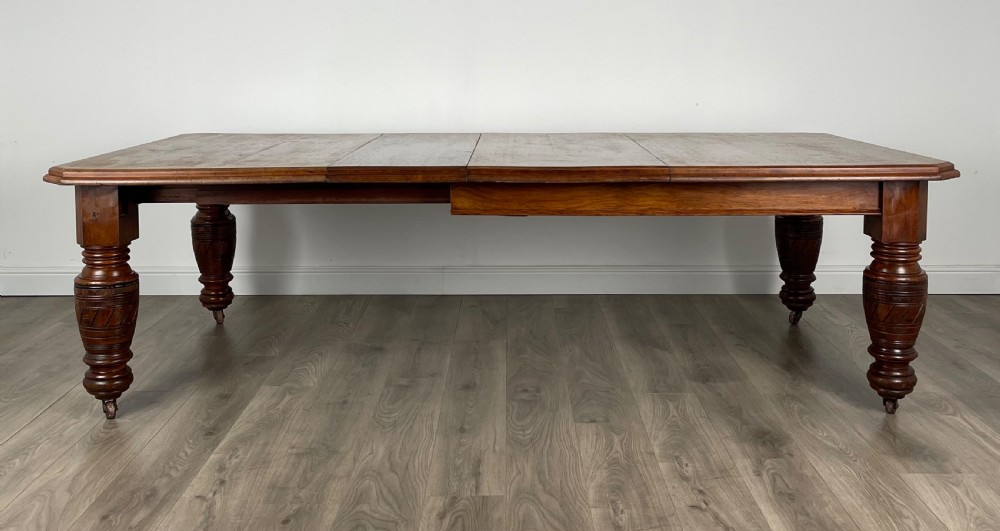 Large Antique 19th Century Dining Table In Oak View III