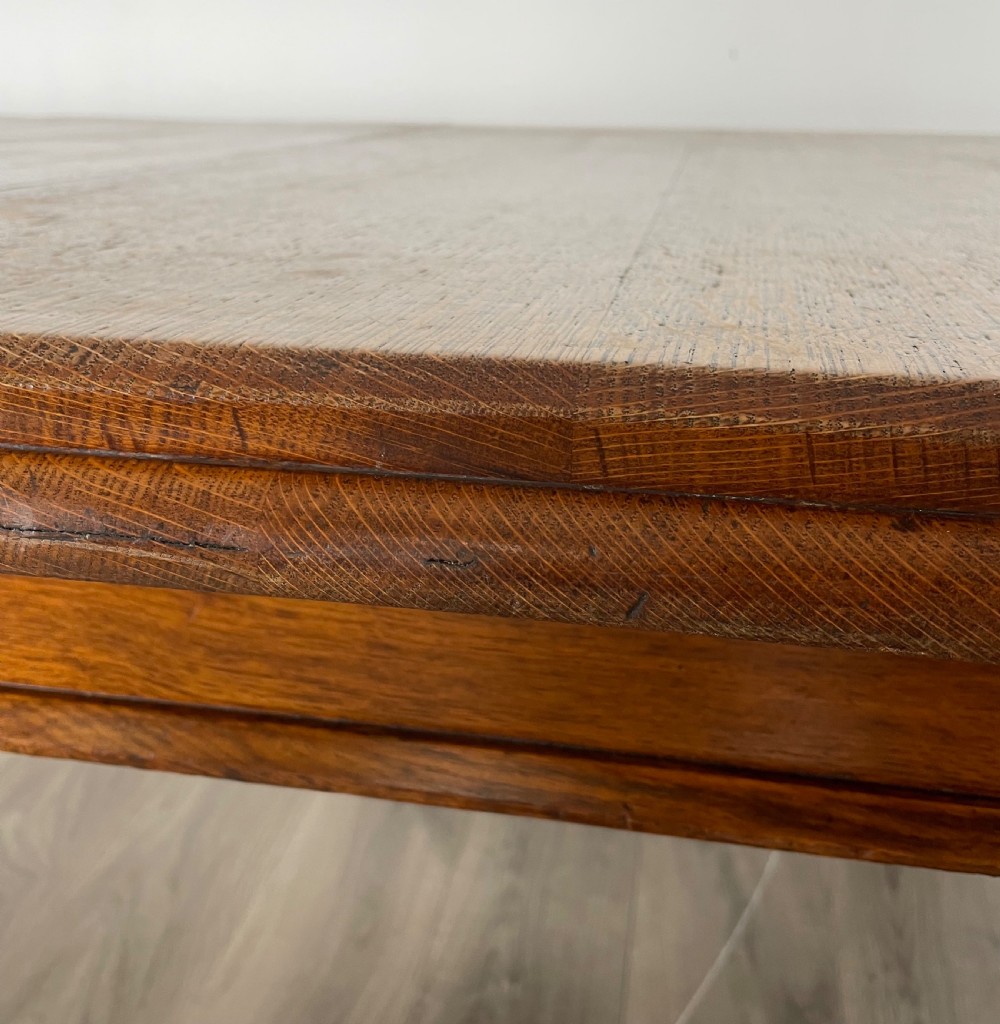 Large Antique 19th Century Dining Table In Oak View IX