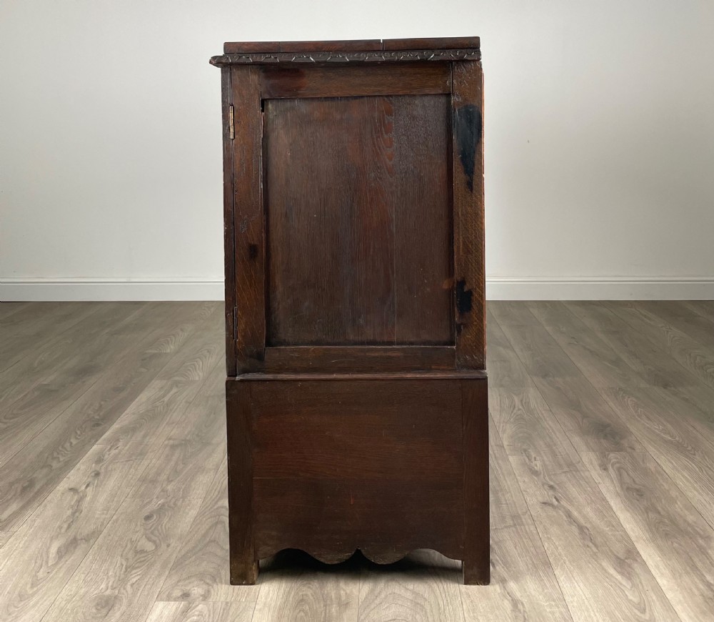 Antique 19th Century Heavily Carved Cupboard In Oak View IV