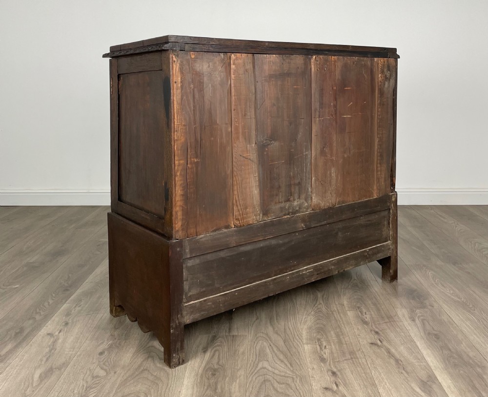 Antique 19th Century Heavily Carved Cupboard In Oak View V