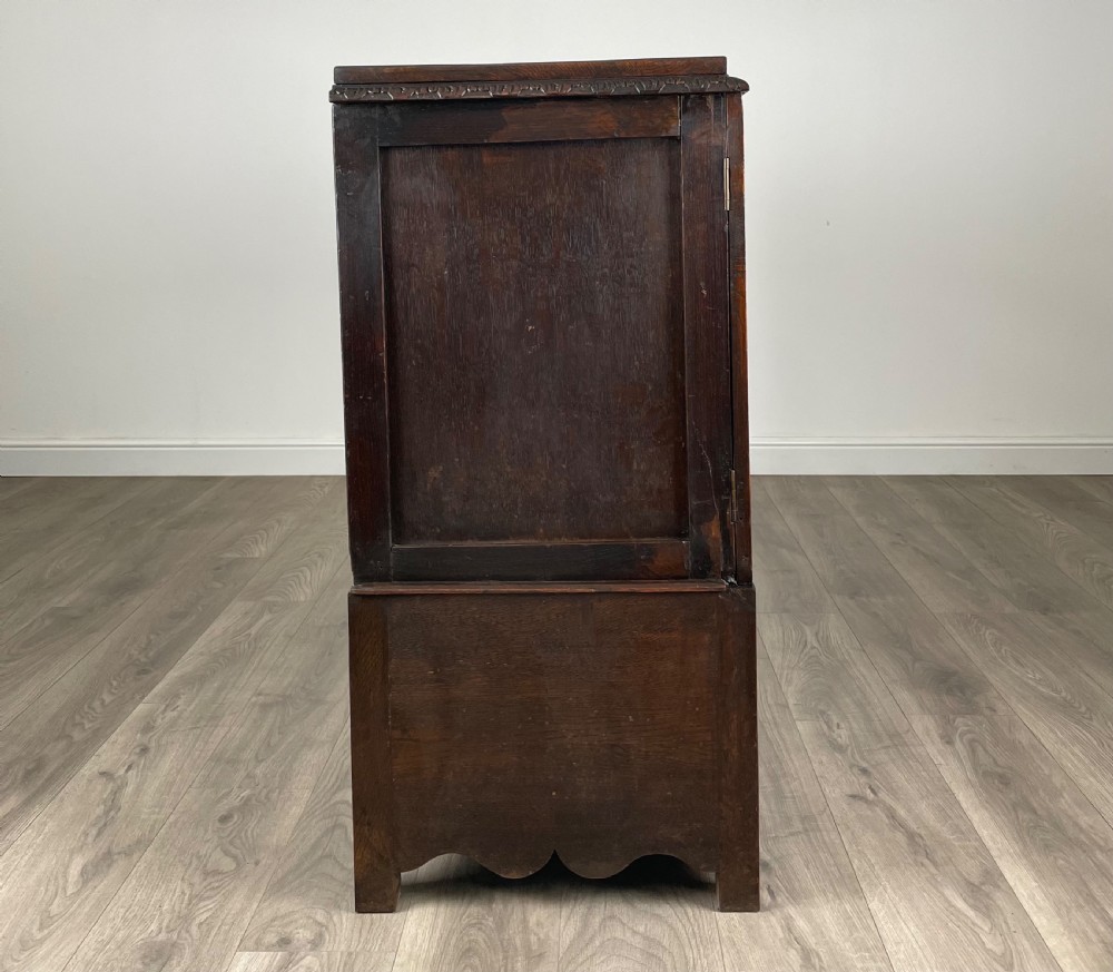 Antique 19th Century Heavily Carved Cupboard In Oak View VIII