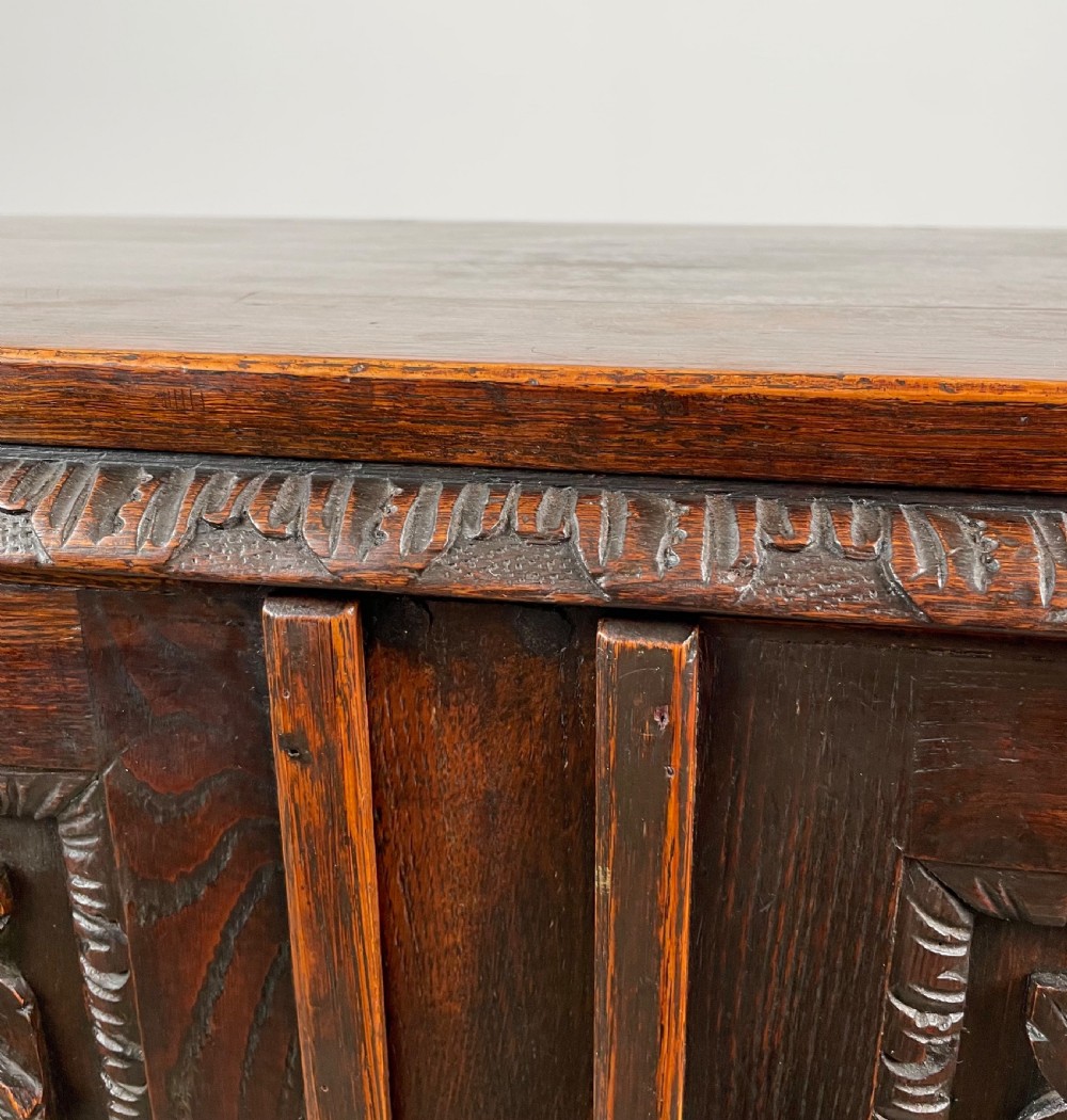 Antique 19th Century Heavily Carved Cupboard In Oak View XIII