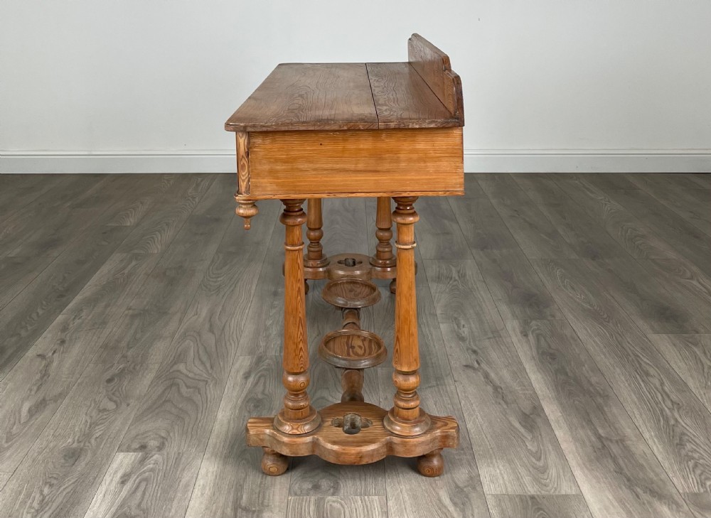 Antique 19th Century Pitch Pine Washstand View III
