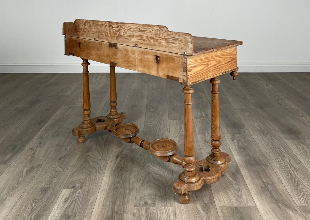 Antique 19th Century Pitch Pine Washstand View V