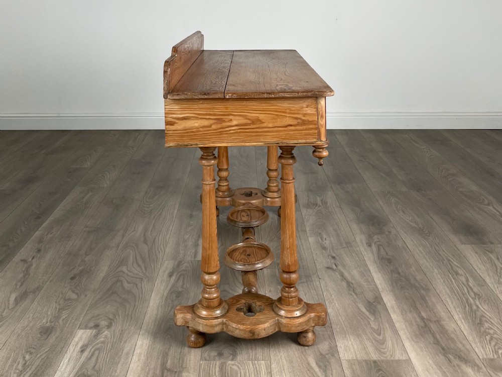 Antique 19th Century Pitch Pine Washstand View VII