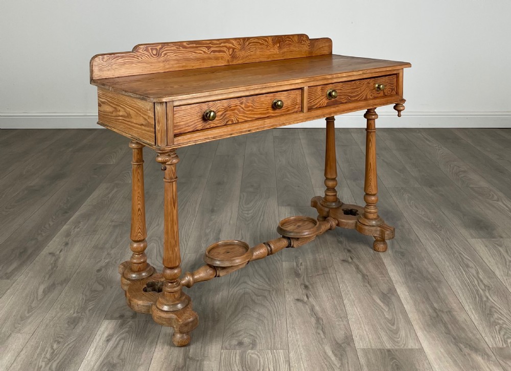 Antique 19th Century Pitch Pine Washstand View VIII