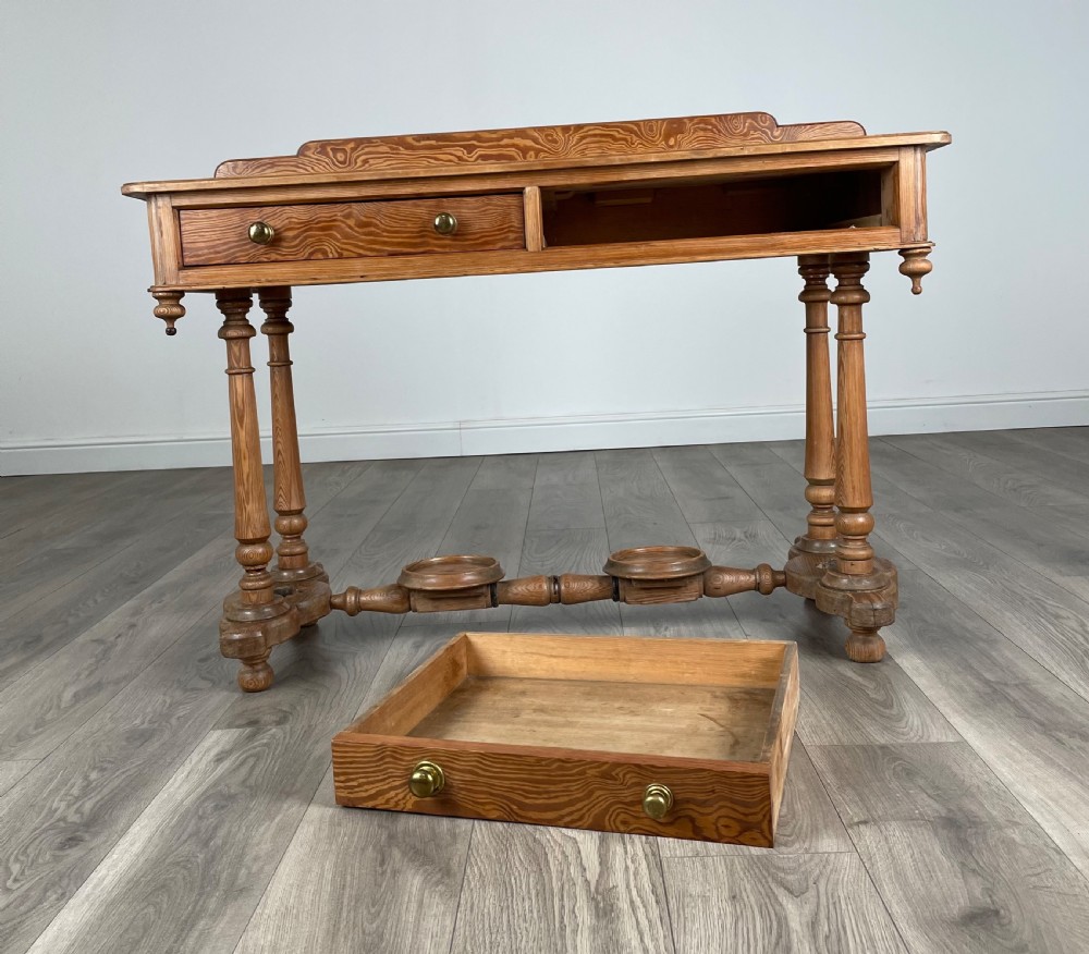 Antique 19th Century Pitch Pine Washstand View XI