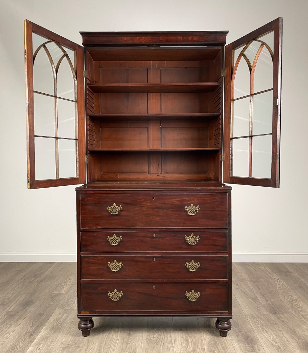 Antique 18th Century Secretaire Bookcase In Mahogany View III