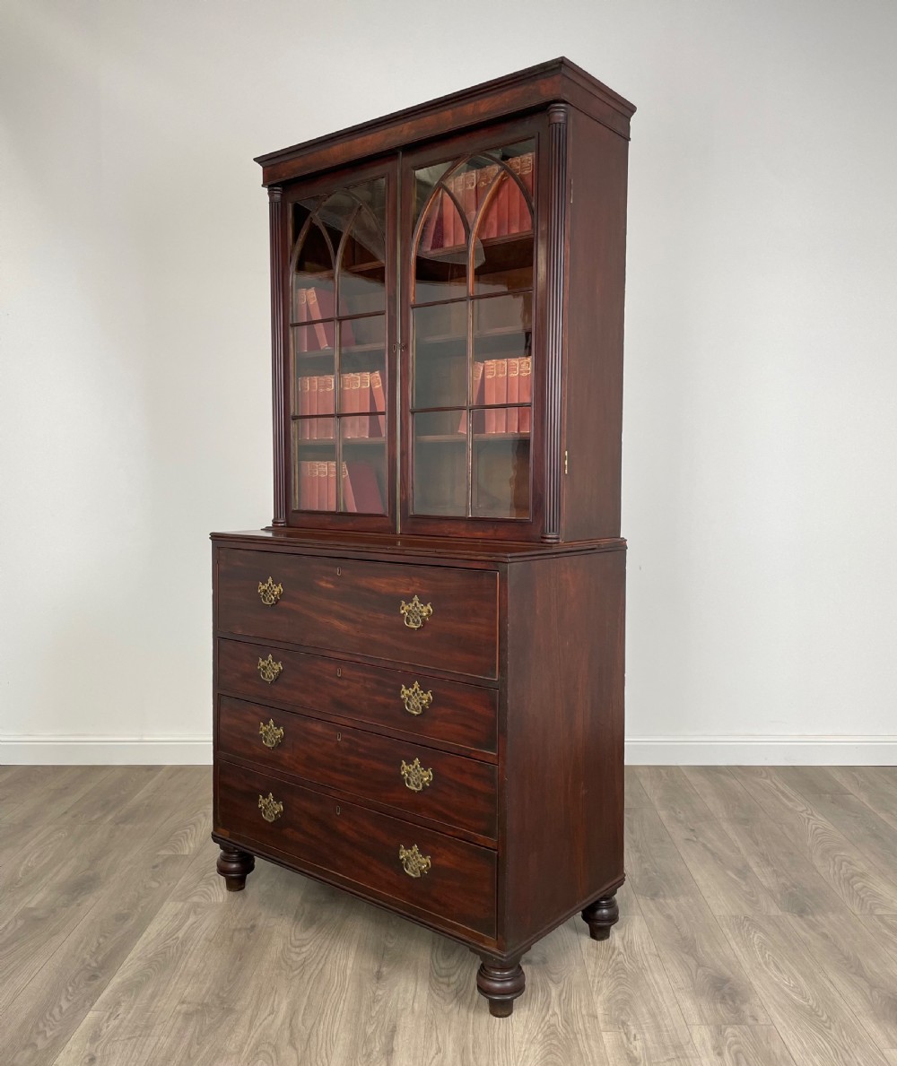 Antique 18th Century Secretaire Bookcase In Mahogany View V