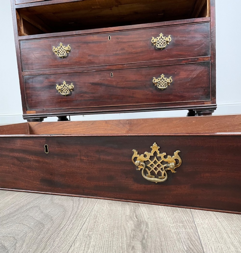 Antique 18th Century Secretaire Bookcase In Mahogany View XIII