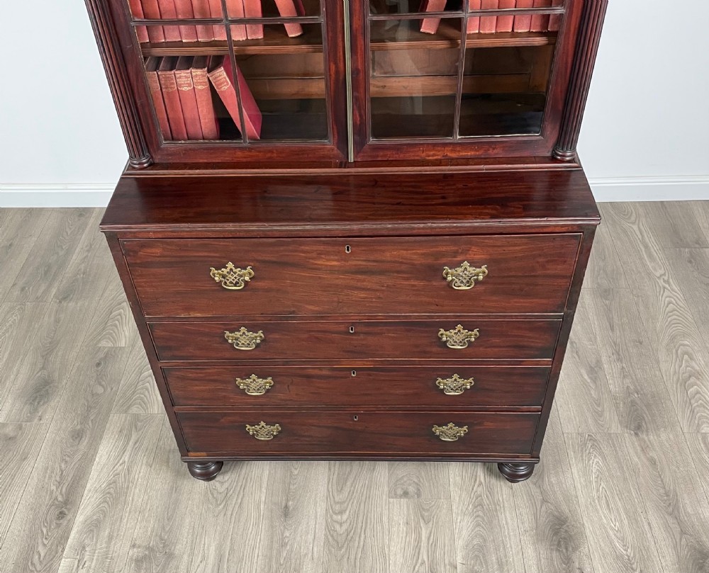 Antique 18th Century Secretaire Bookcase In Mahogany View XIV