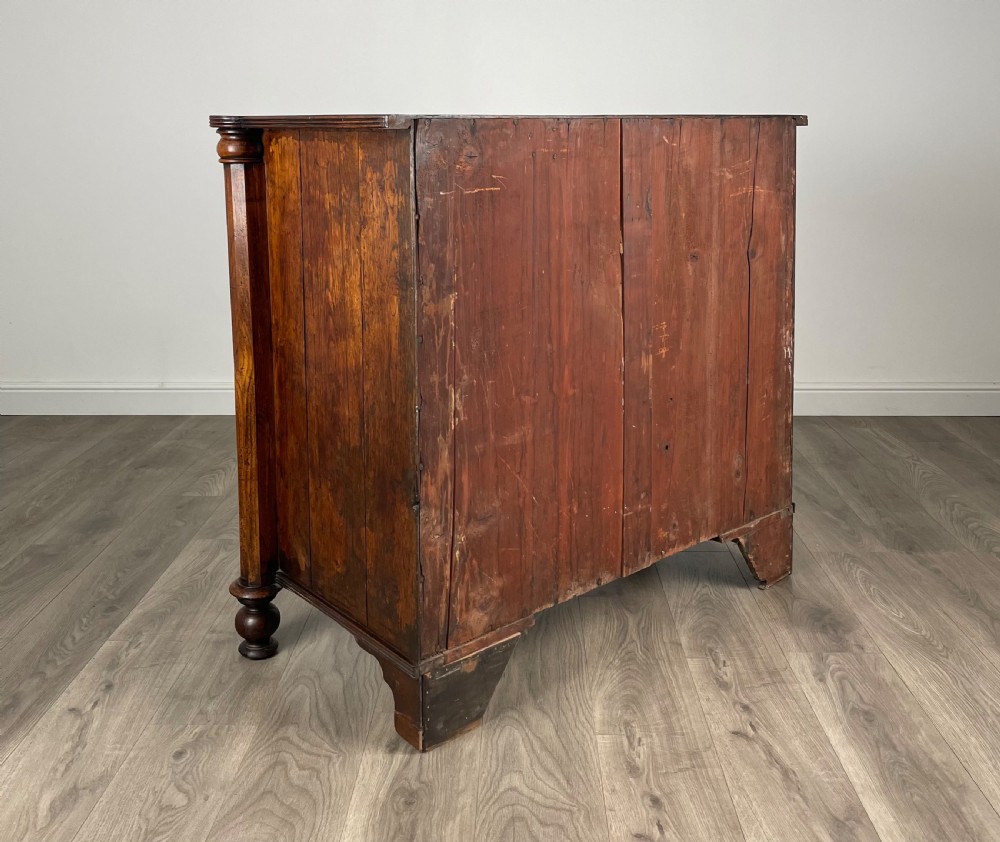 Antique 18th Century Quarter Cut Oak Chest Of Drawers ( REF AF-3050 ) View IV