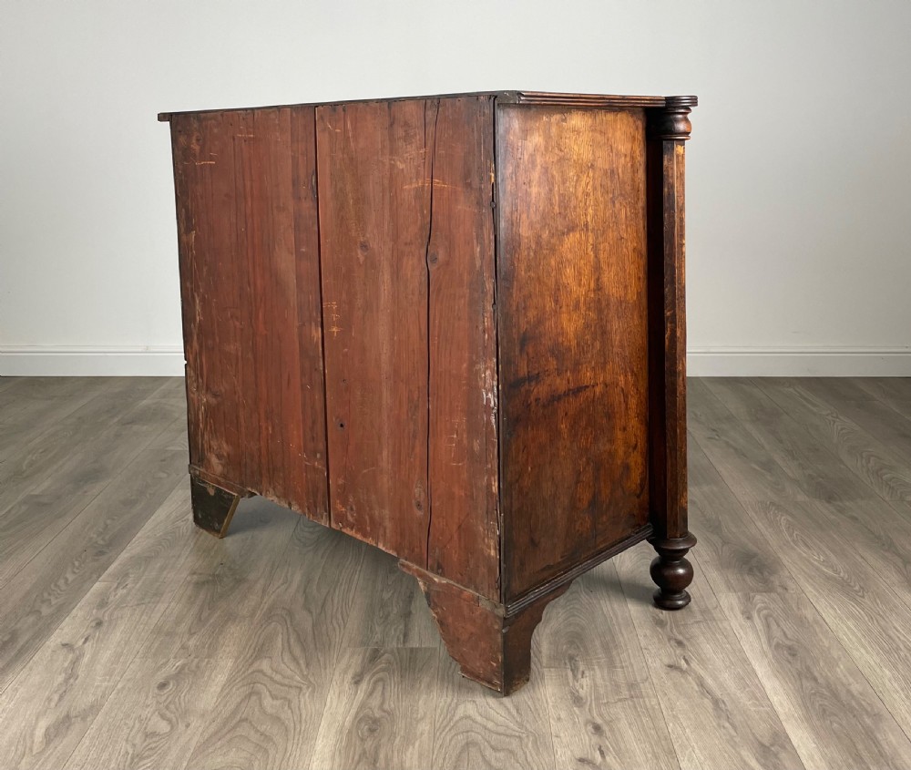 Antique 18th Century Quarter Cut Oak Chest Of Drawers ( REF AF-3050 ) View VI